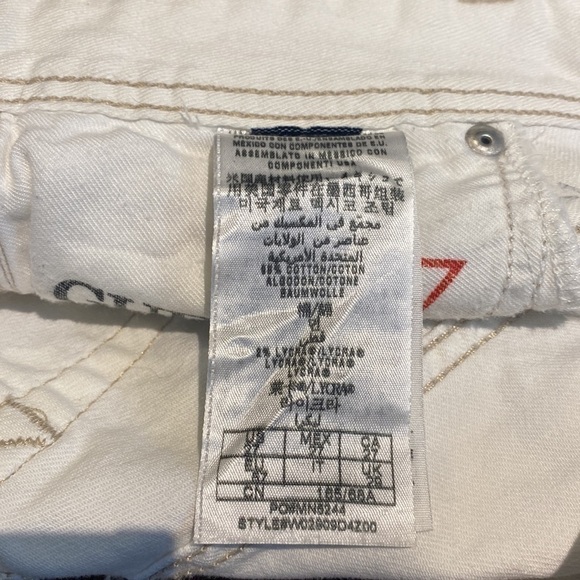 Guess Jeans White Short Slits Size 27 - Picture 8 of 12